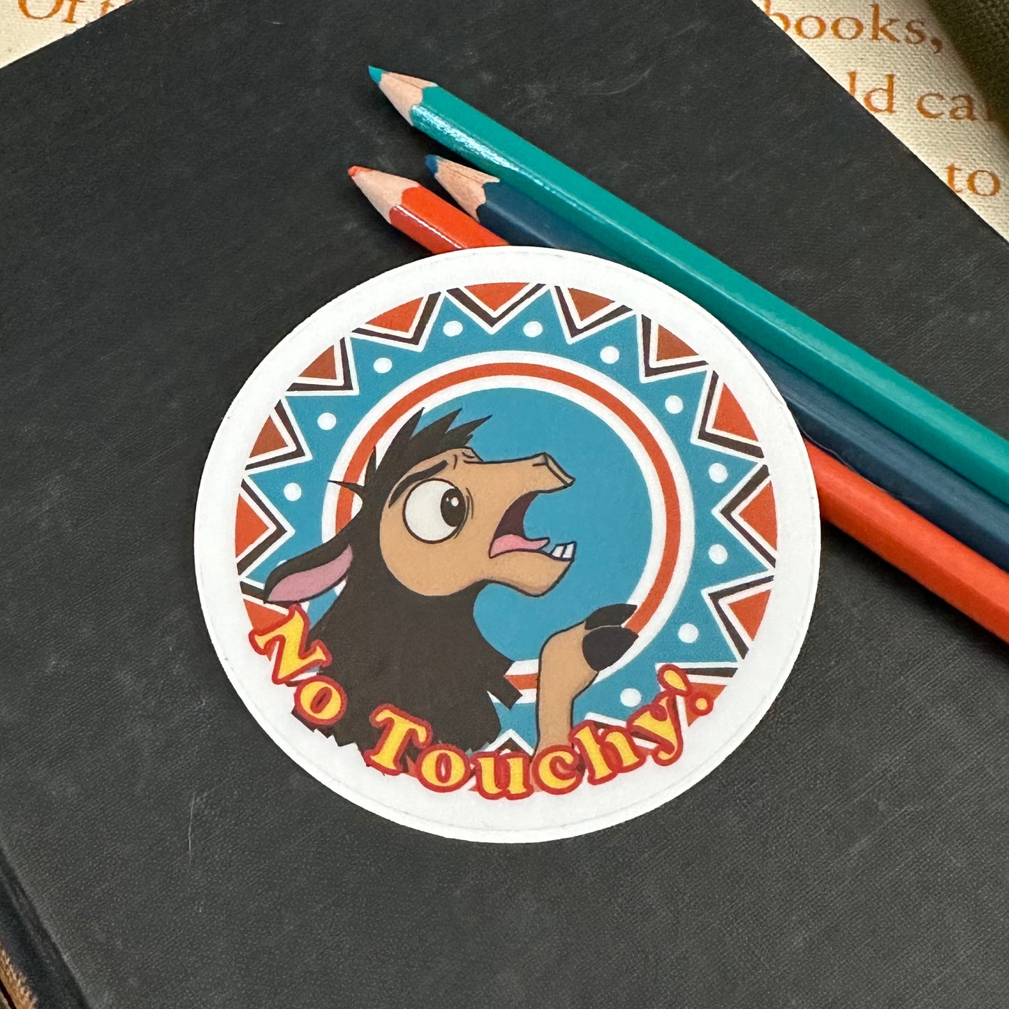 No Touchy Transparent Vinyl Sticker