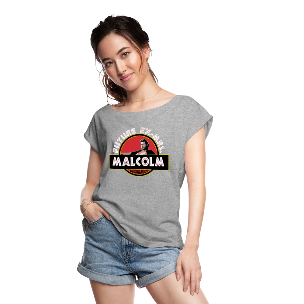 Future Ex Mrs Malcolm Women's Roll Cuff T-Shirt - heather gray