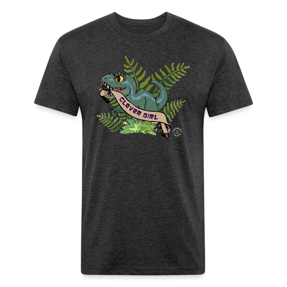 Clever Girl Fitted Cotton/Poly T-Shirt - heather black