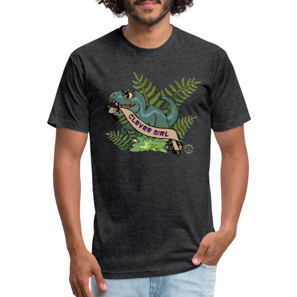 Clever Girl Fitted Cotton/Poly T-Shirt - heather black