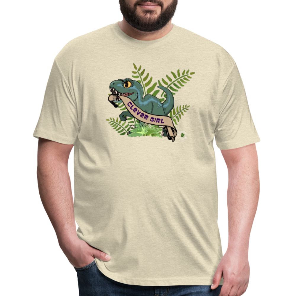 Clever Girl Fitted Cotton/Poly T-Shirt - heather cream