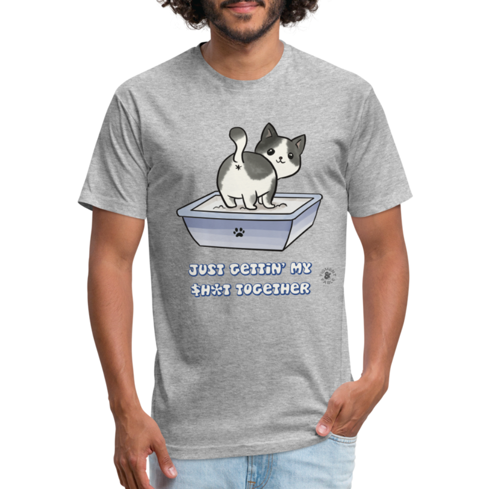 Get it Together Fitted Cotton/Poly T-Shirt - heather gray