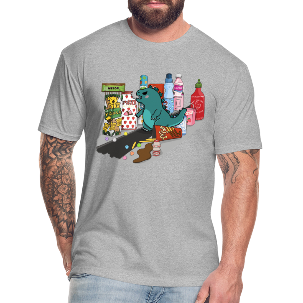 Snack Attack Fitted Cotton/Poly T-Shirt - heather gray