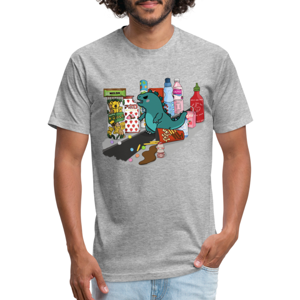 Snack Attack Fitted Cotton/Poly T-Shirt - heather gray