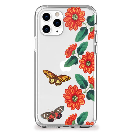 vintage butterflies and flowers iphone case