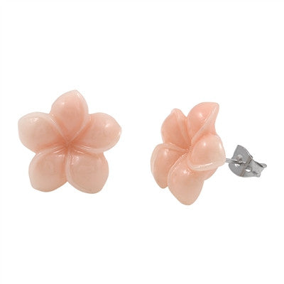 Plumeria Flower Stud Earrings (2 colors)