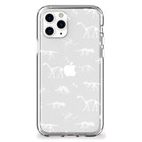 Dinosaur Fossil Pattern iPhone Case (white)