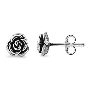 Sterling Silver Mini Rose Studs