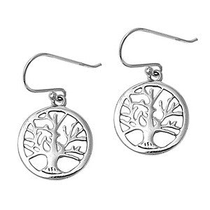 Sterling Silver Tree of Life Earrings