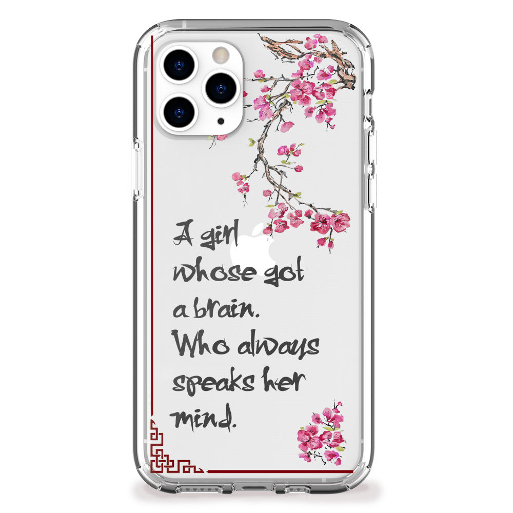 Girl With a Brain iPhone Case