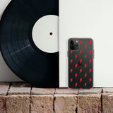 Lightning Bolt Pattern (Red) iPhone Case