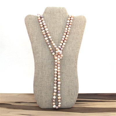 Endless Pearl Necklace - Multicolor