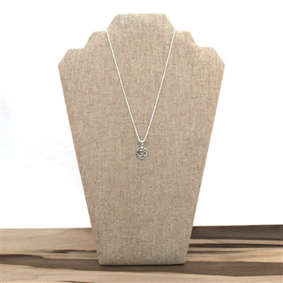 Sterling Silver Om Necklace
