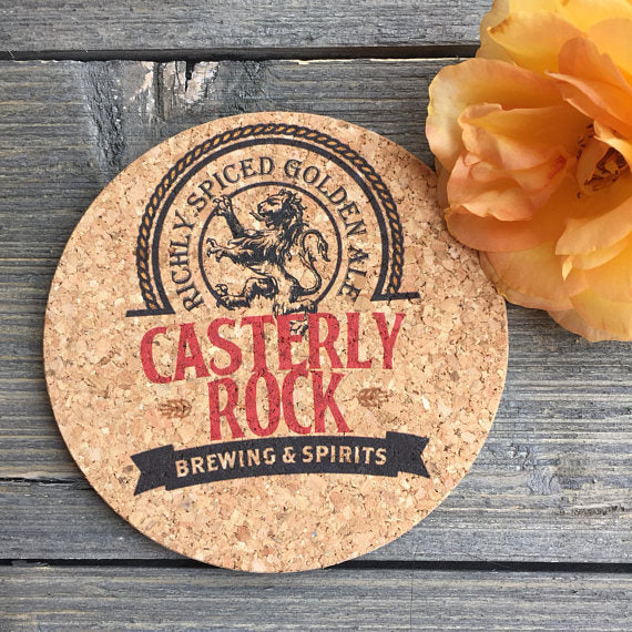 Game of Thrones Inspired Pub Style Cork Coaster Set of 4 (Round)