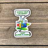 Lab Safety Vinyl Sticker