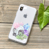 Cat Skull with Succulents and Crystals iPhone Case