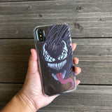 comic book alien villain black liquid large fangs