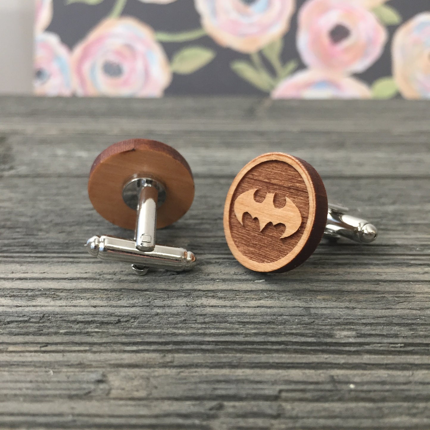 Batman Wooden Cufflinks