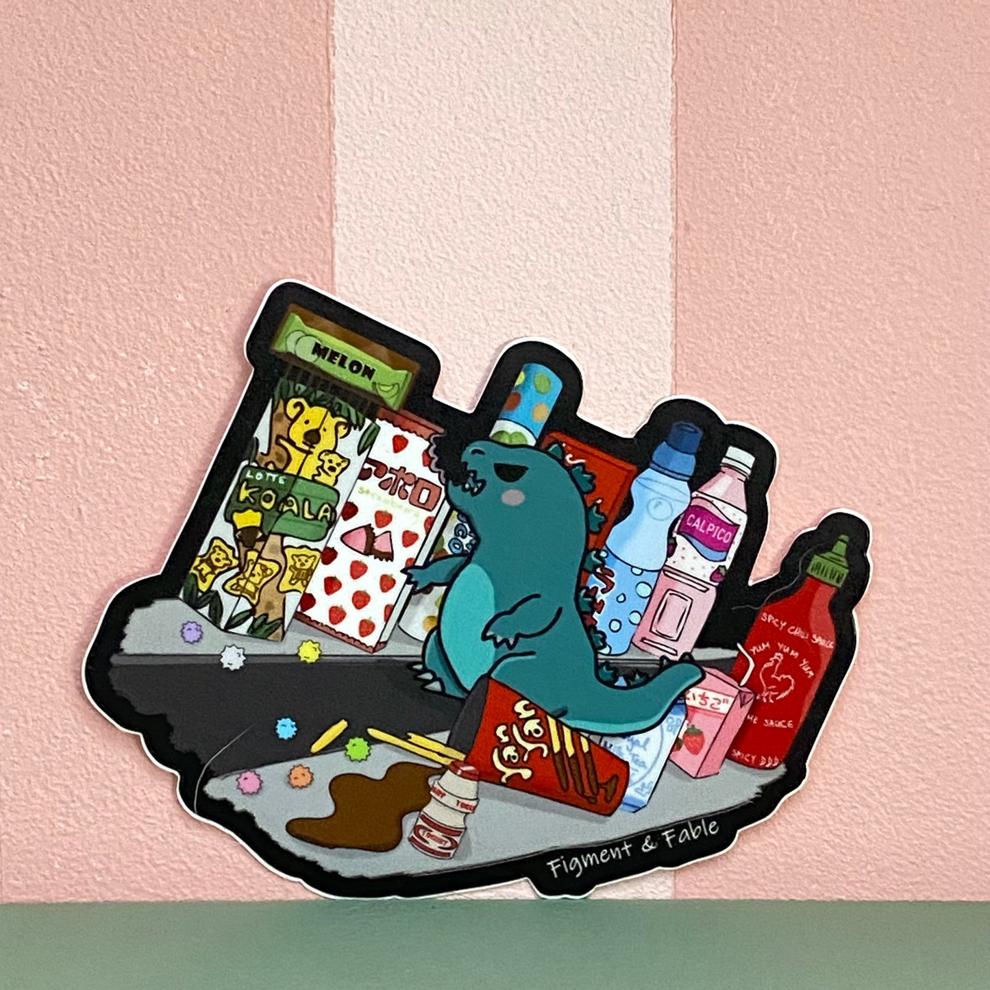 Kaiju Snack Attack Vinyl Sticker