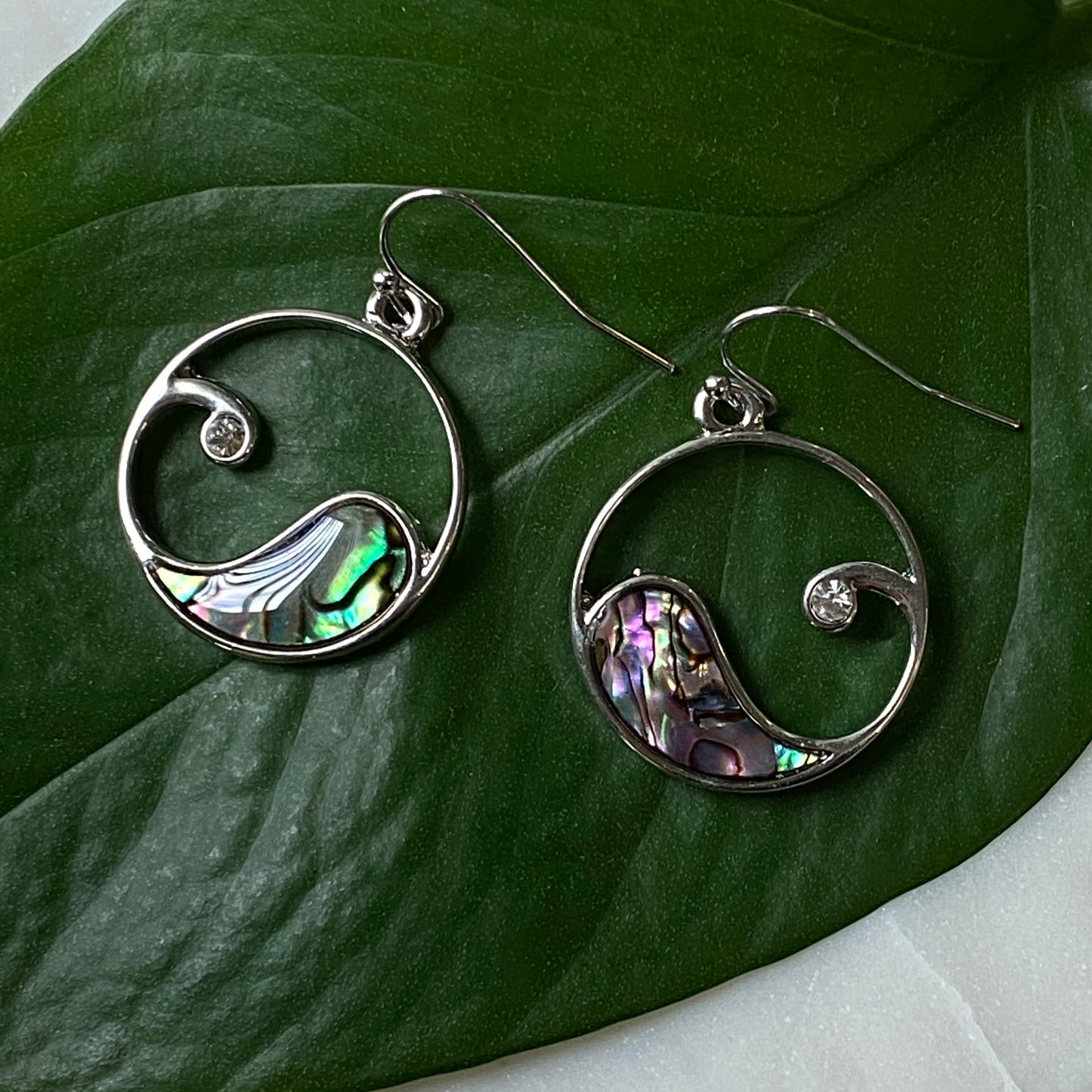 Ocean Wave Dangle Earrings