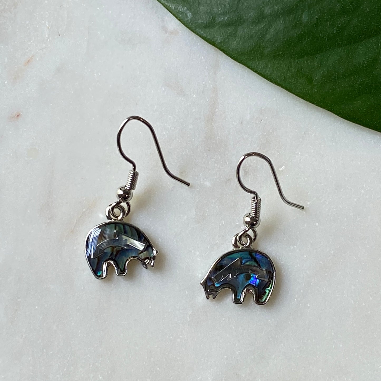 Lucky Elephant Abalone Earrings