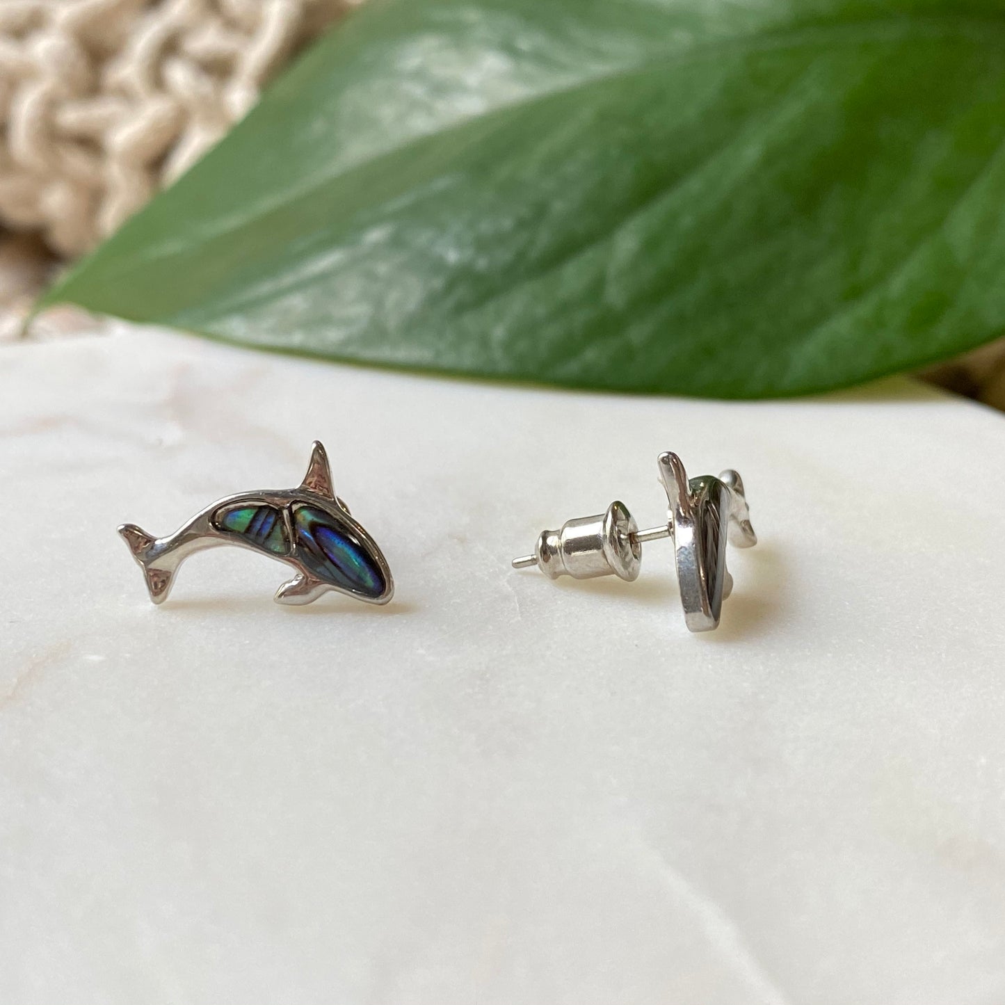 Orca Whale Stud Earrings