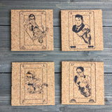 Superheroes Cork Coaster Set of 4