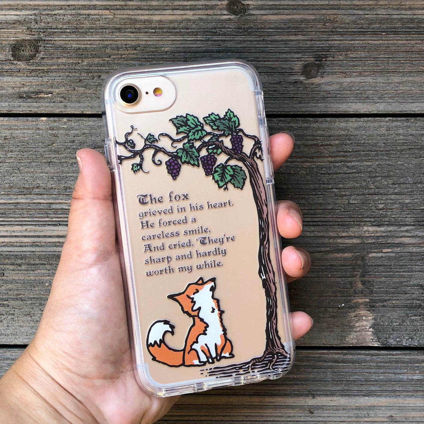 fox and sour grapes phone case