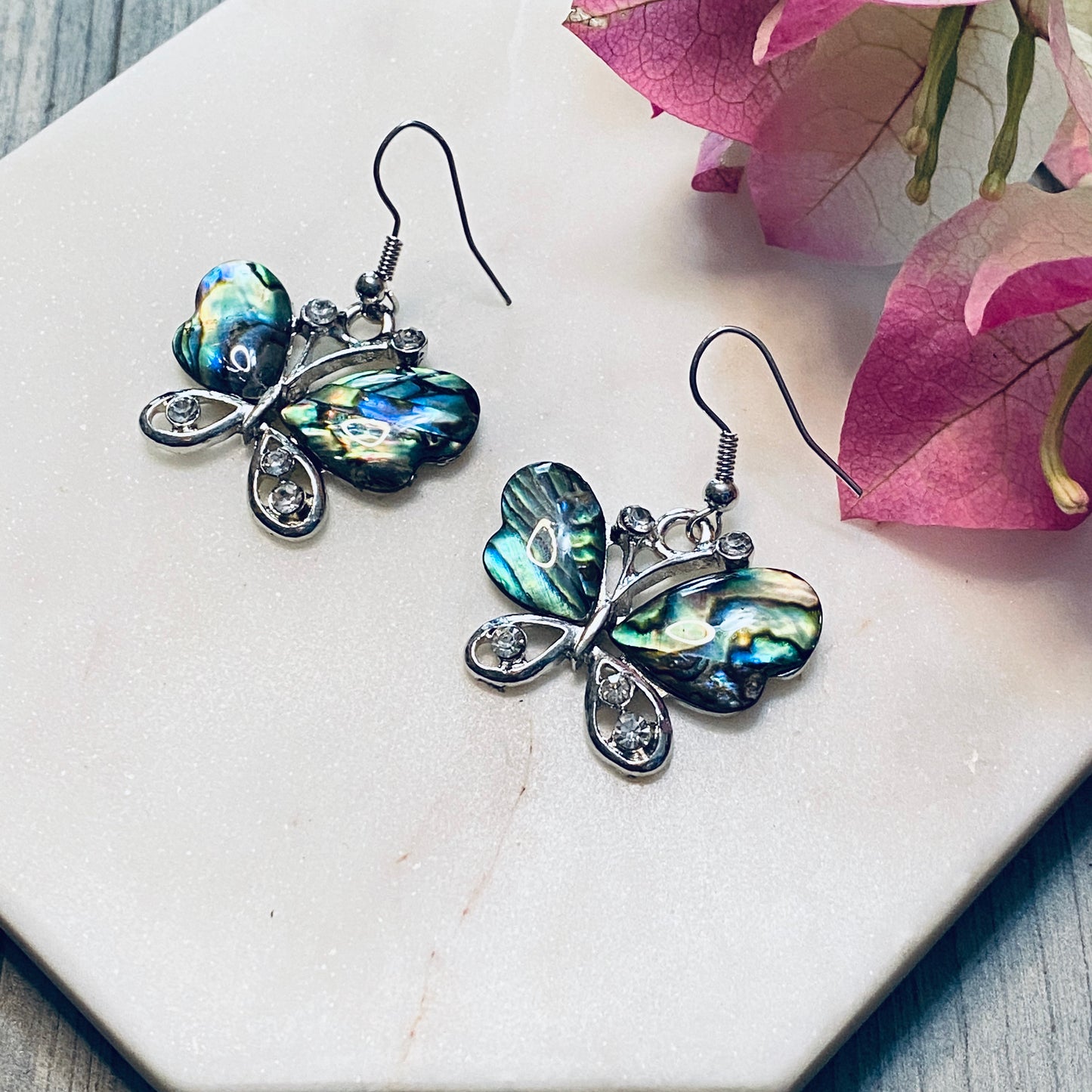 Butterfly Abalone Shell Earrings