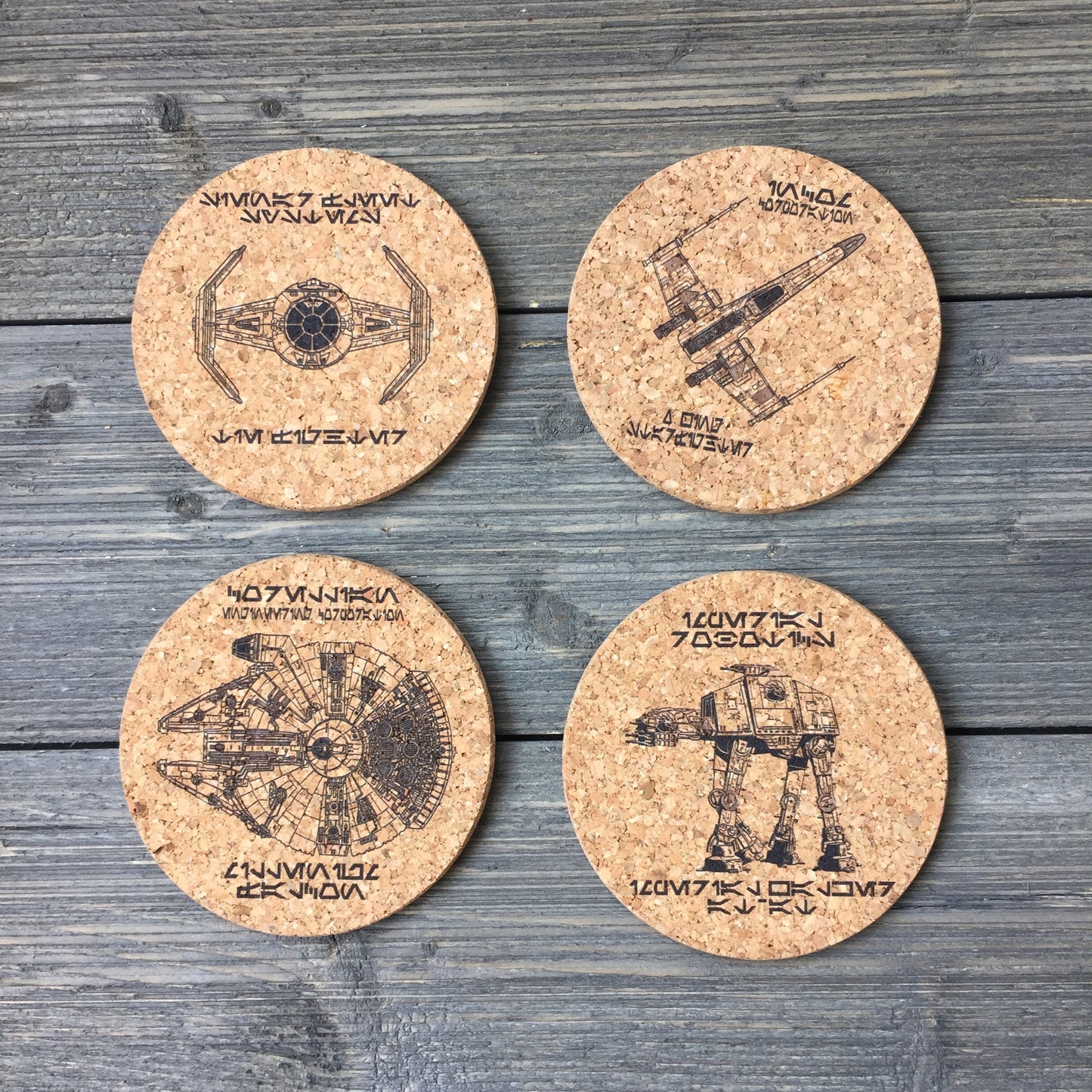 Star Wars Themed Cork Coaster Set of 4