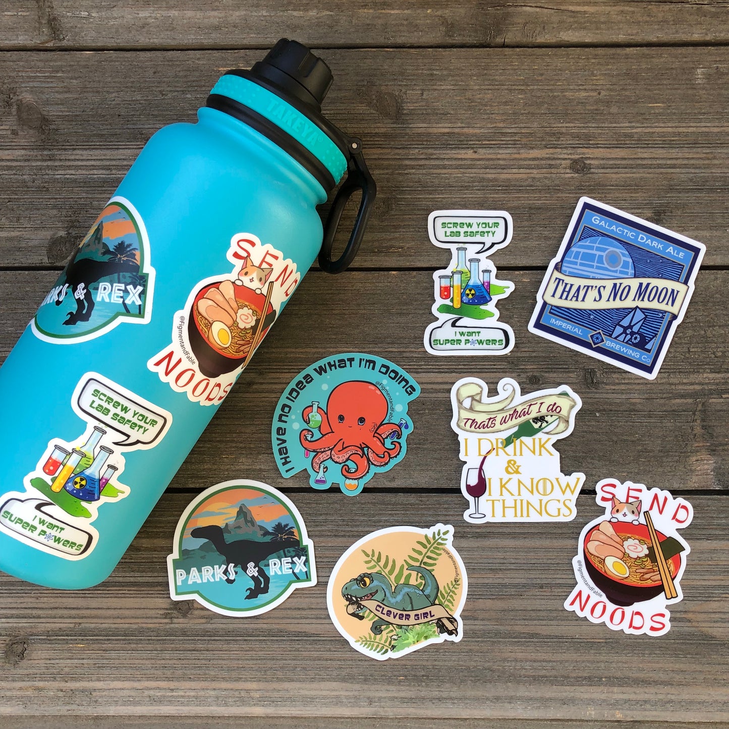 Octopus Scientist Vinyl Sticker