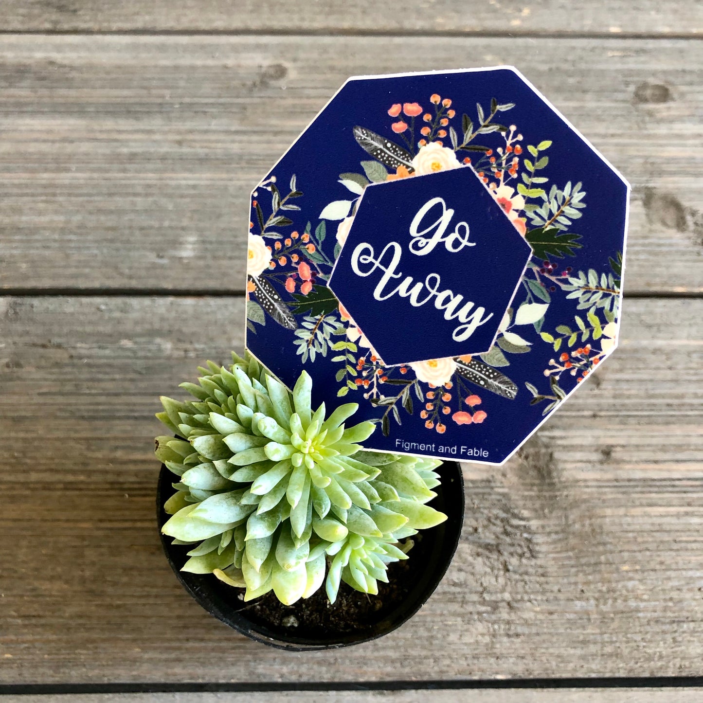 Go Away Vinyl Sticker