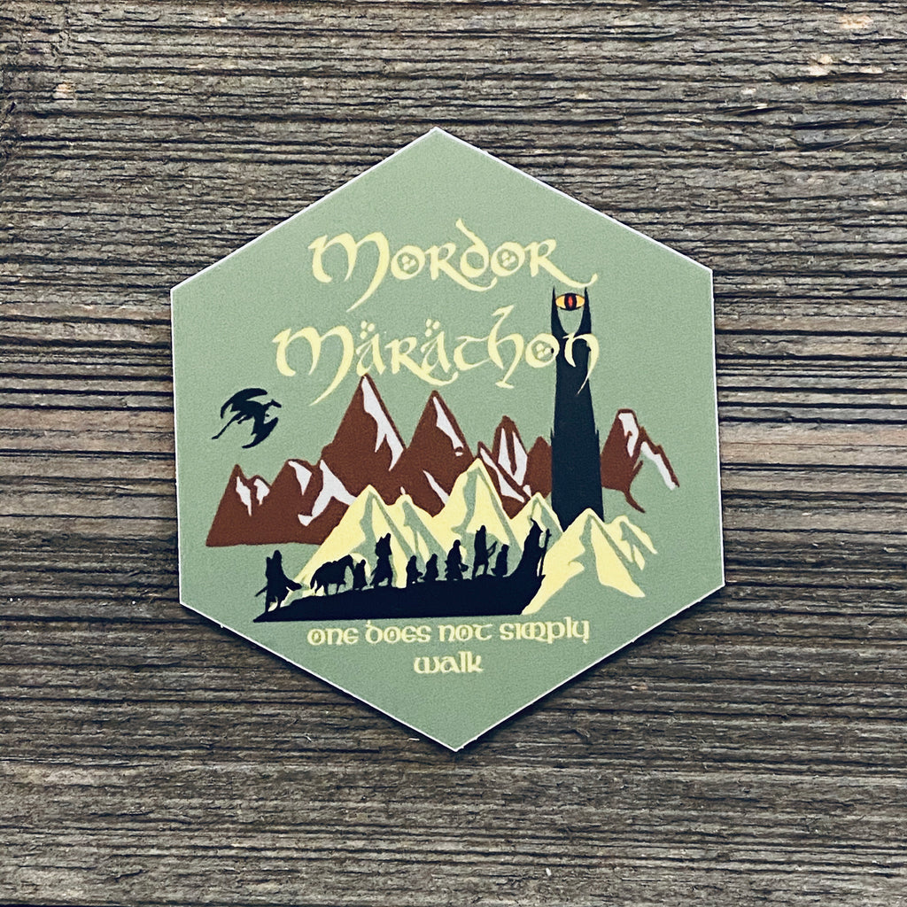 lord of the rings mordor marathon sticker