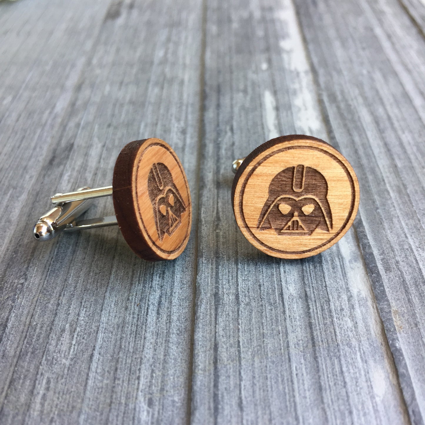 Darth Vader Wooden Cufflinks