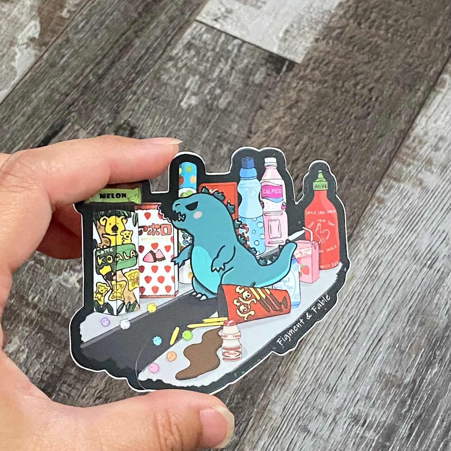 Kaiju Snack Attack Vinyl Sticker