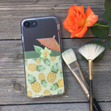 pineapple tiki drink phone case