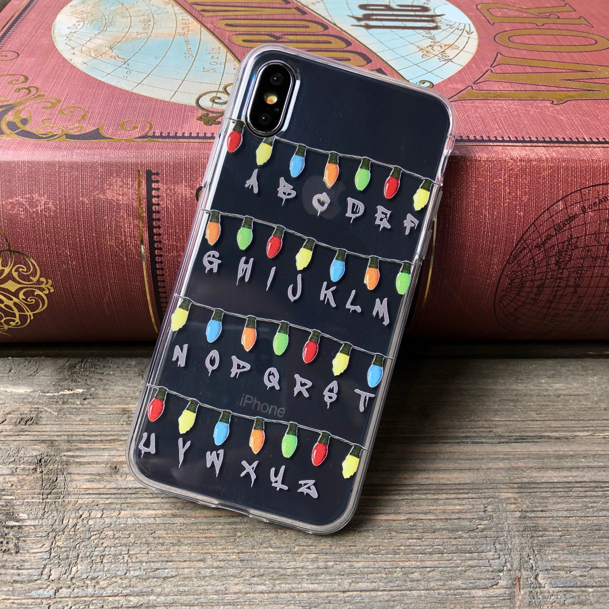 strange christmas lights iphone case