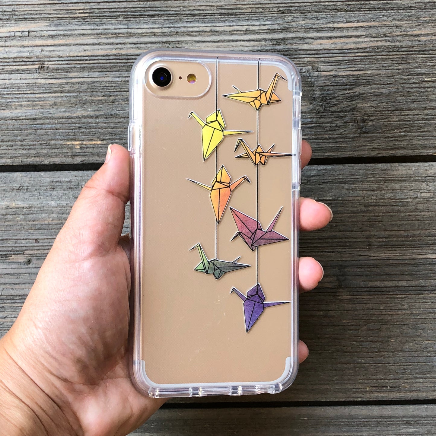japanese papercraft swans phone case