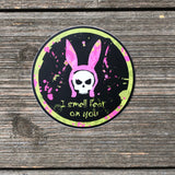 I smell fear bunny ears vinyl sticker