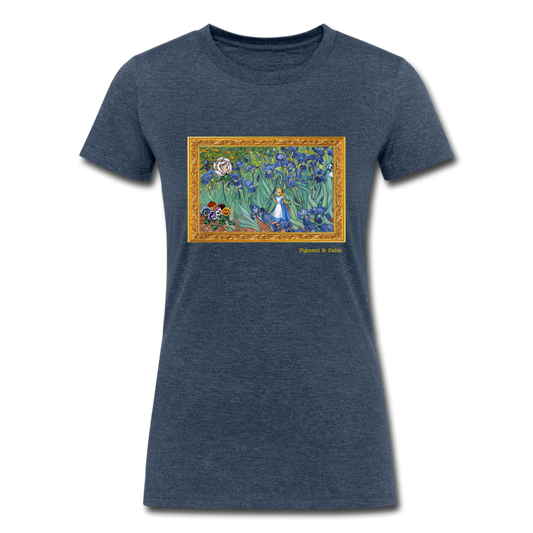 Alice in Van Gogh Land Women's Recycled T-Shirt - heather navy
