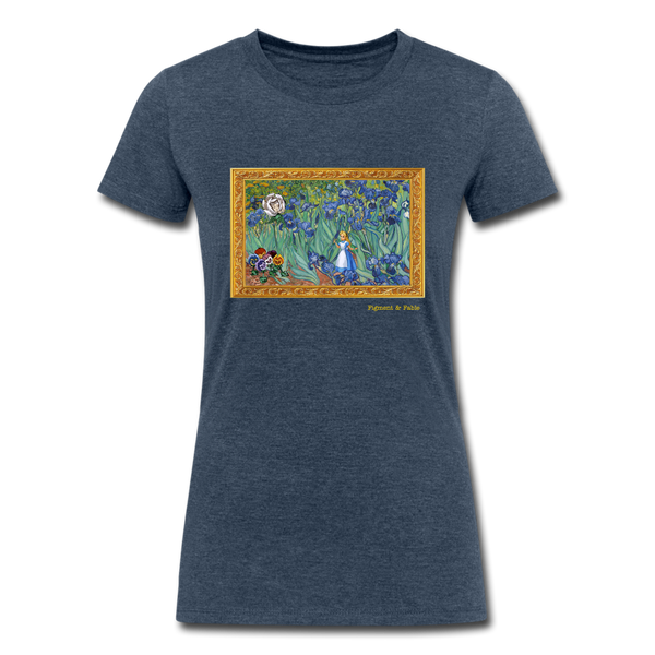 Alice in Van Gogh Land Women's Recycled T-Shirt - heather navy