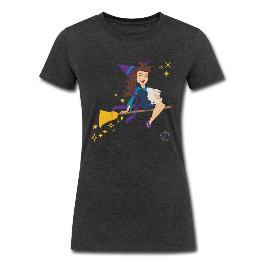 Retro Witch Women's Tri-Blend Organic T-Shirt - heather black