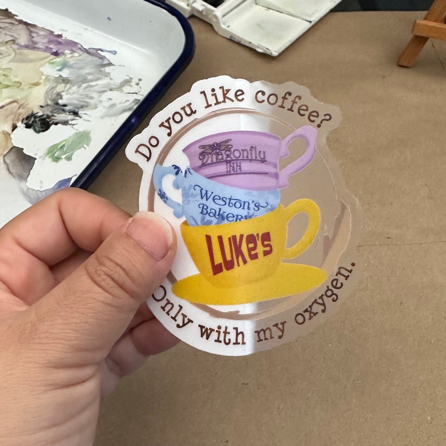 Do You Like Coffee? Transparent Vinyl Sticker