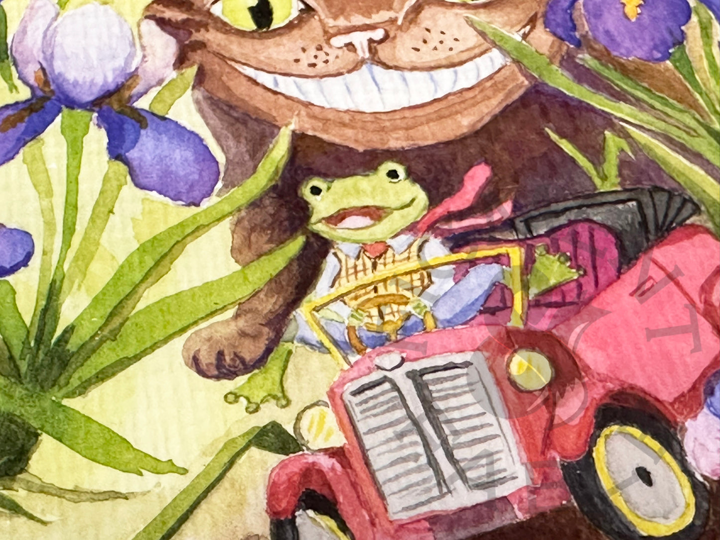 Toad Crashes the Flower Bed Art Print
