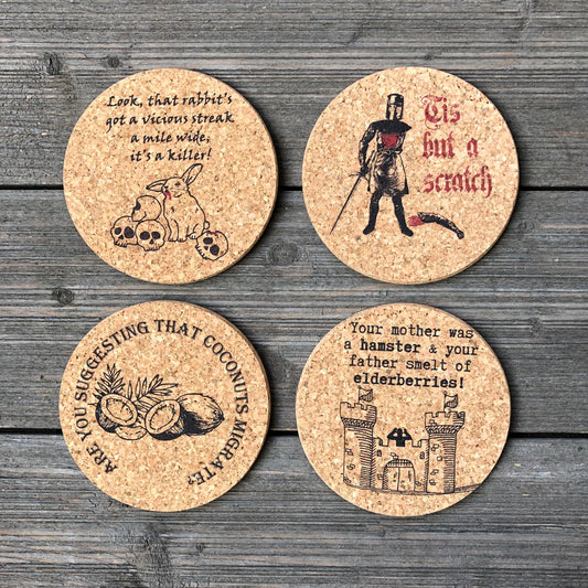 Holy Grail Themed Cord Coaster Set of 4
