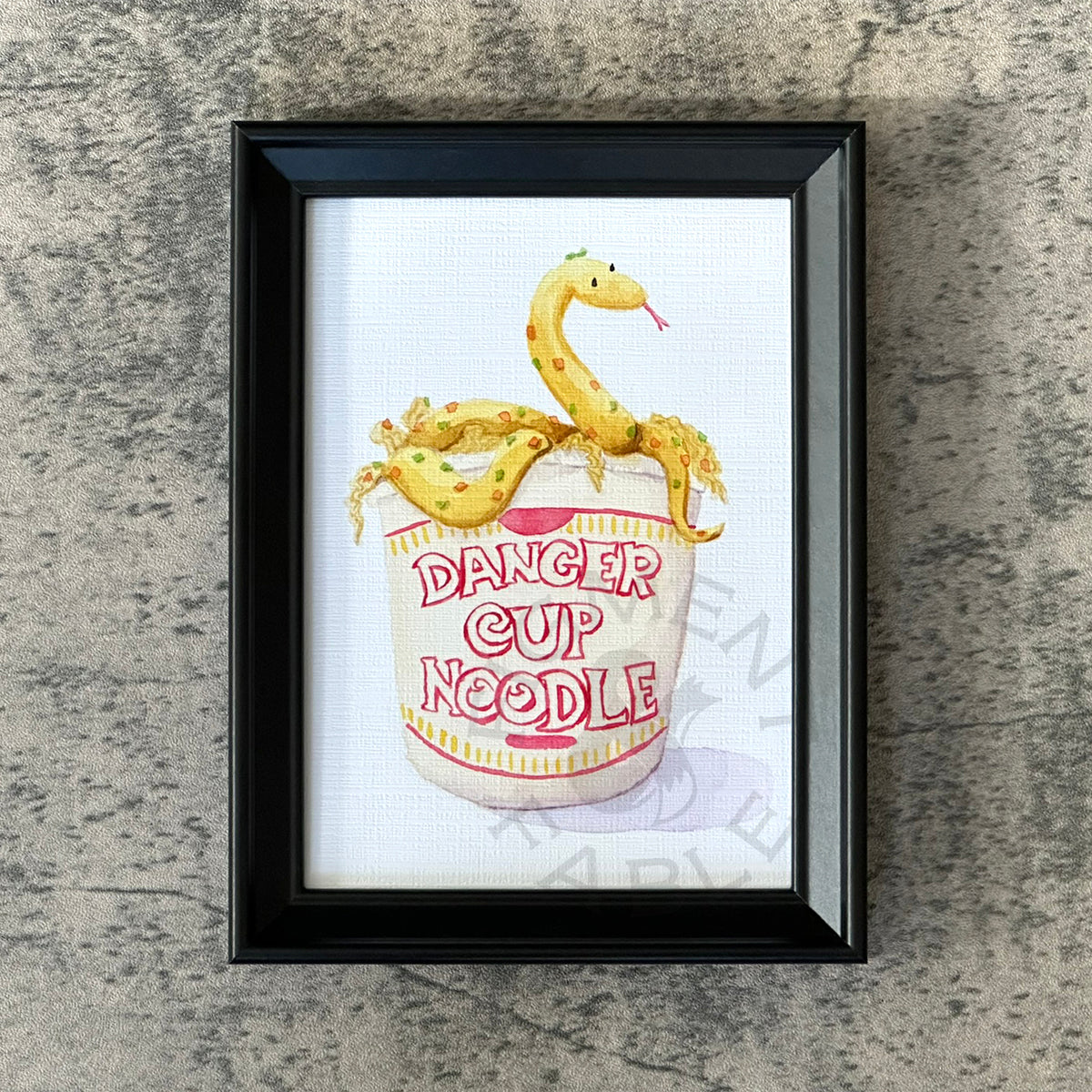 Danger Cup Noodle Art Print