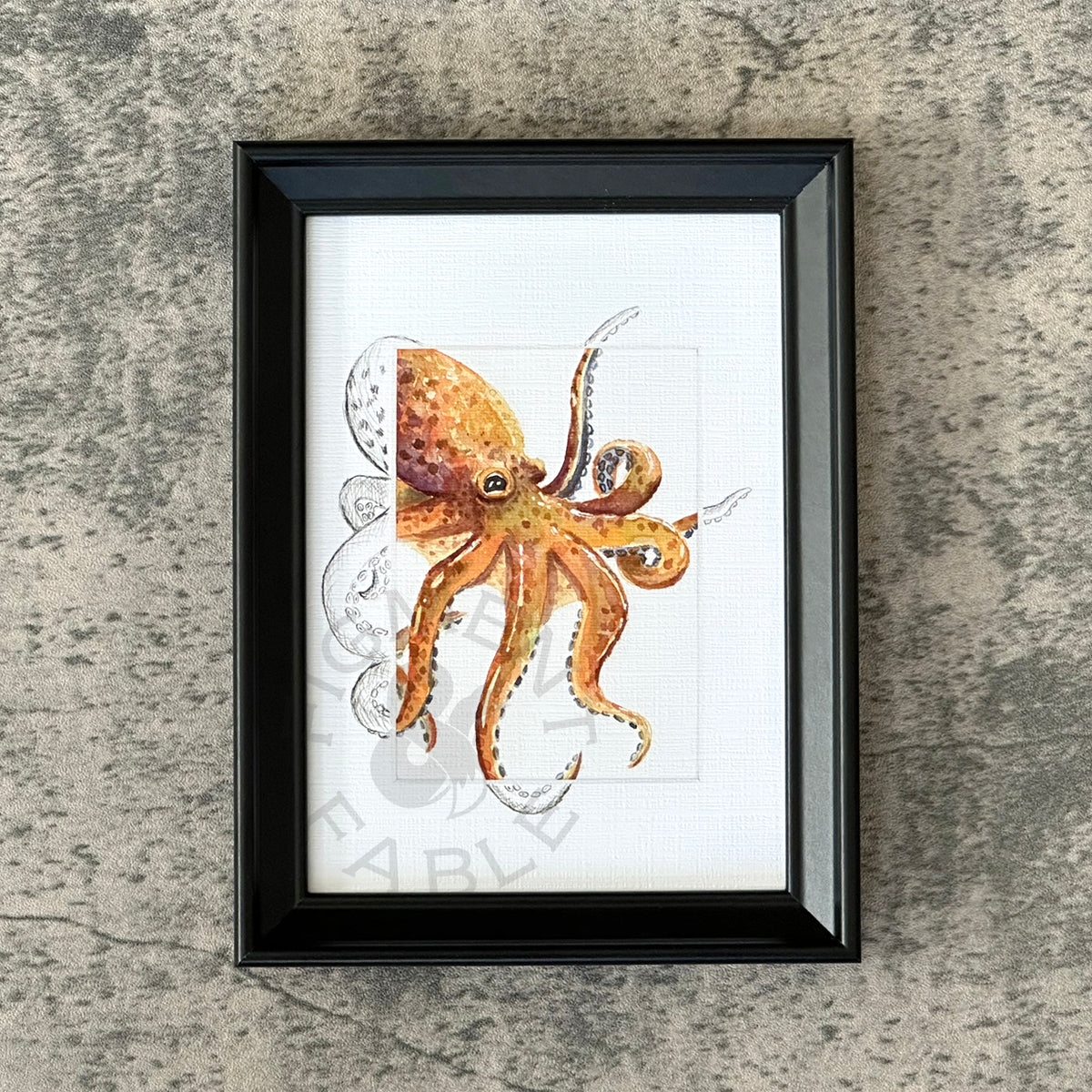 Orange Octopus Art Print