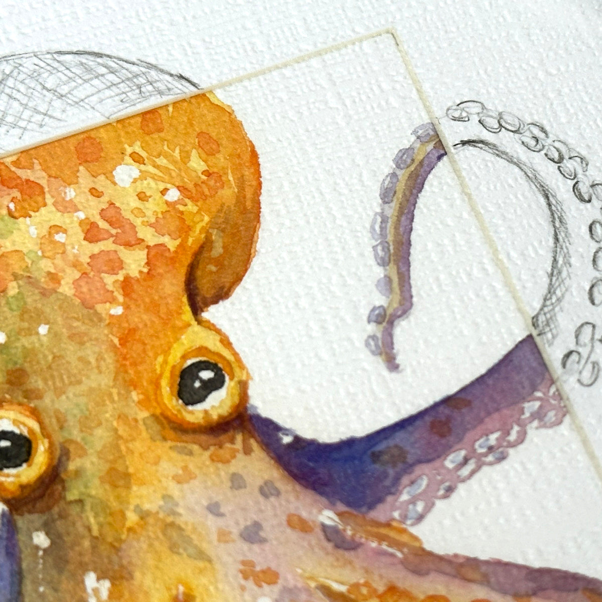Ombre Octopus Art Print