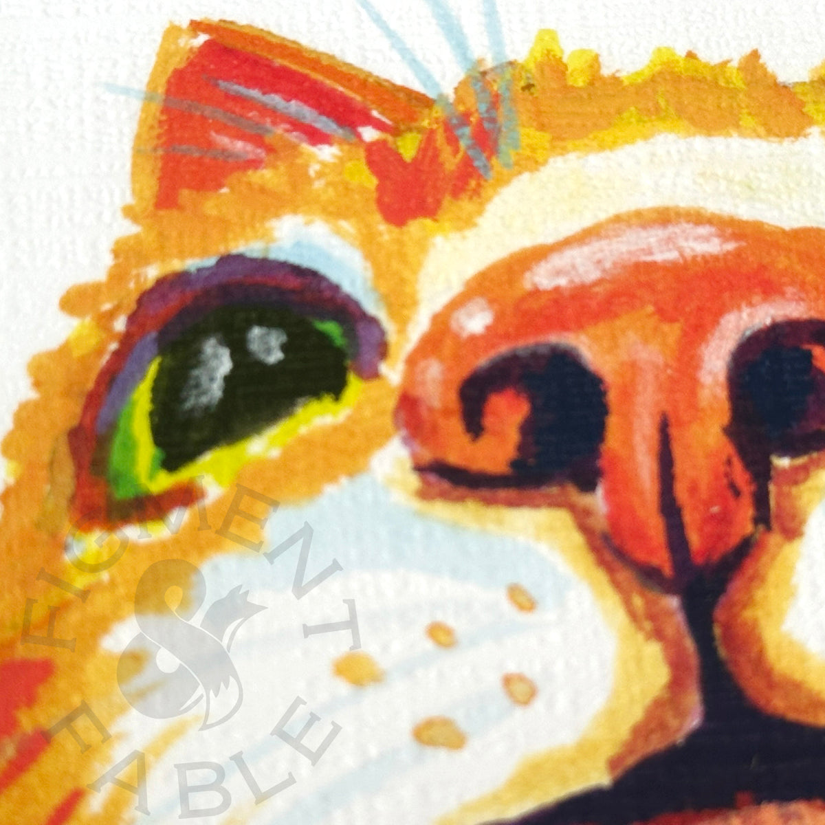 Orange Kitty with Tongue Out Art Print