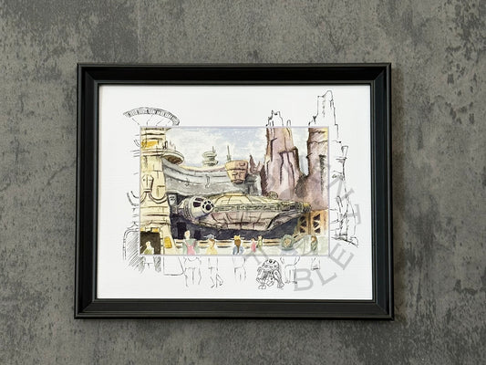 Galactic Traveler's Outpost Art Print